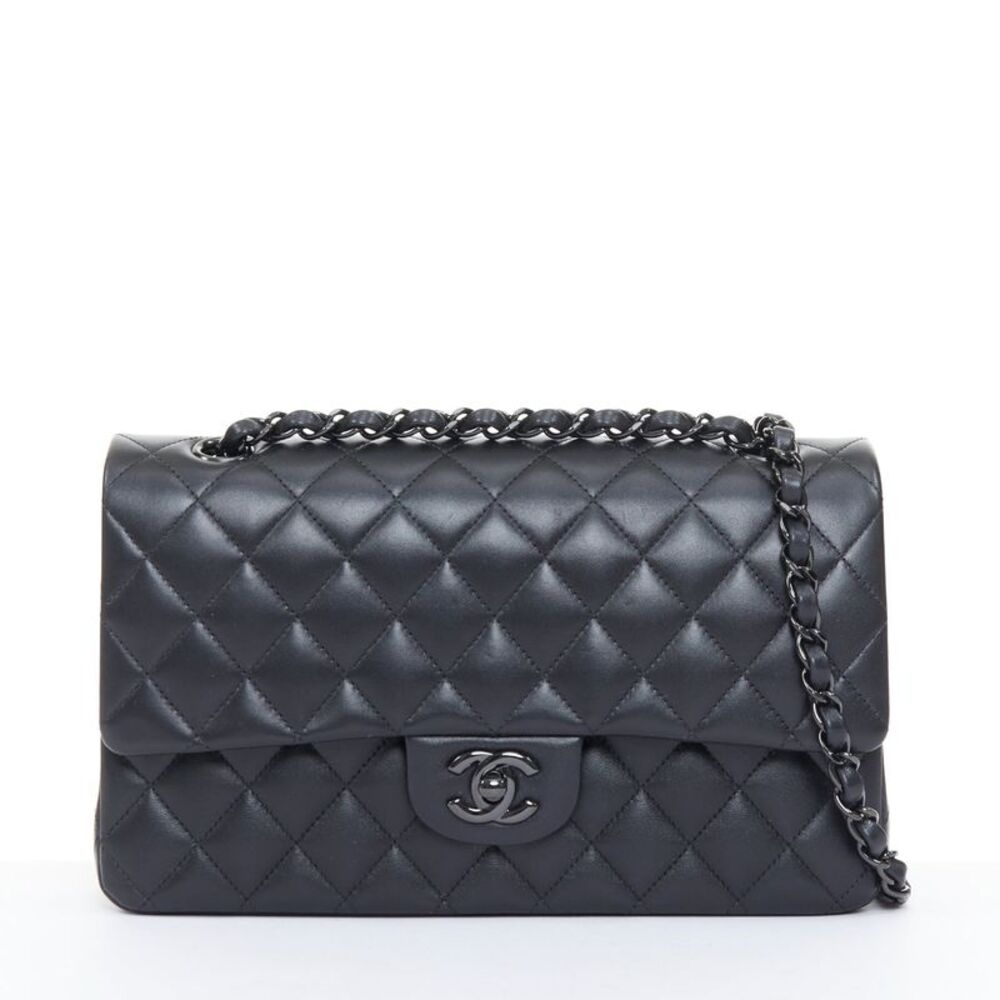 Chanel Black Quilted Leather Classic Double Flap Shoulder Bag